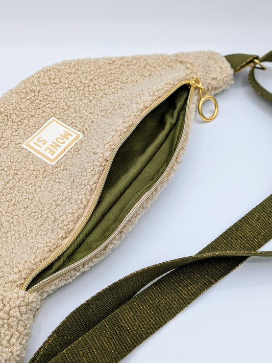 Sac Banane Moumoute Beige/Kaki