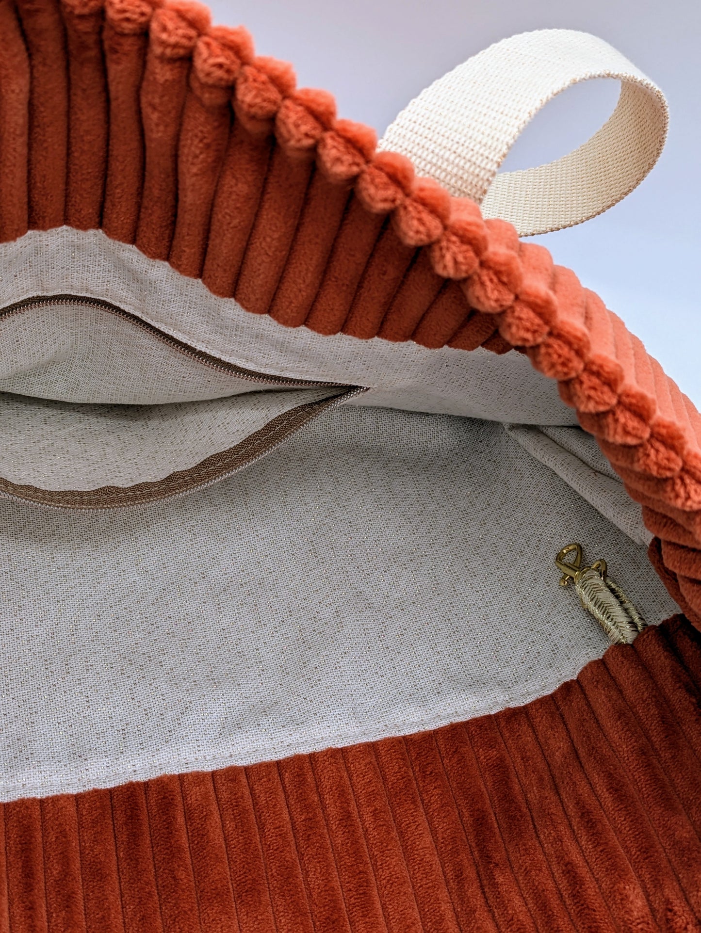 Sac cabas Velours Brique