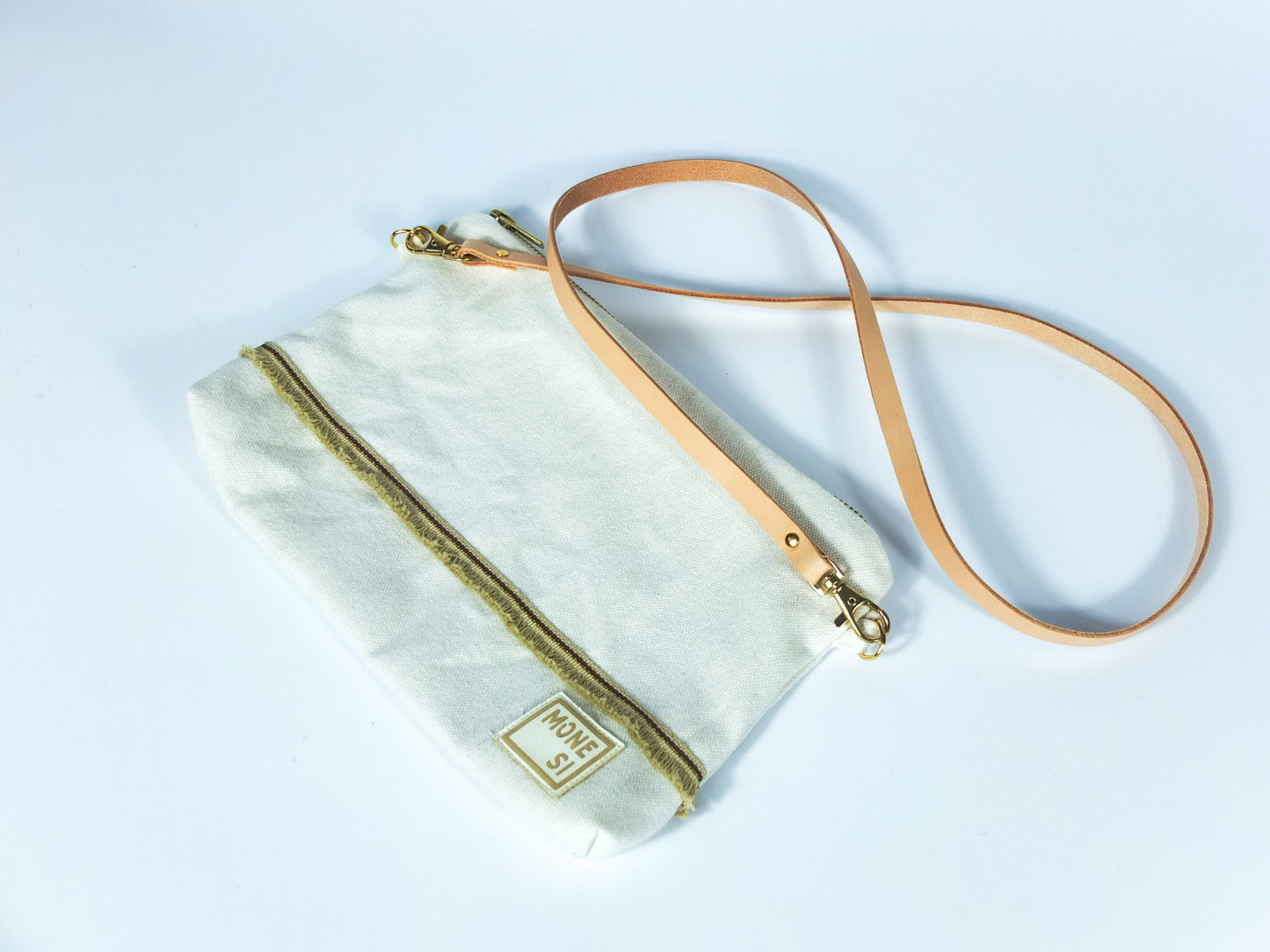 Sac pochette blanc cassé
