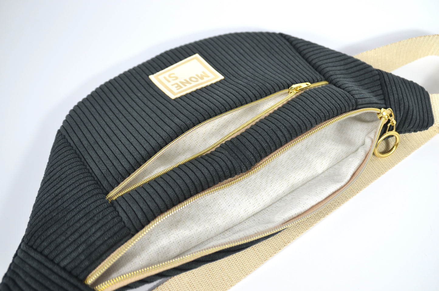 Sac Banane Velours Noir