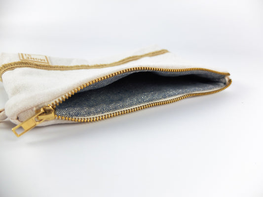 Sac pochette blanc cassé