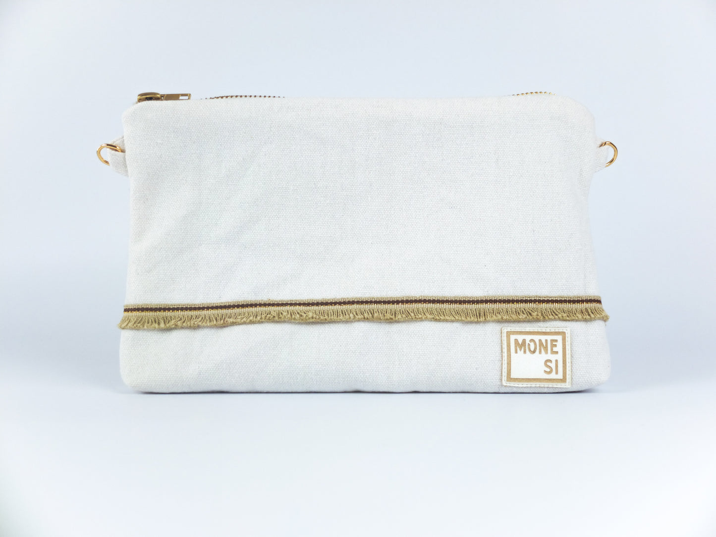 Sac pochette blanc cassé