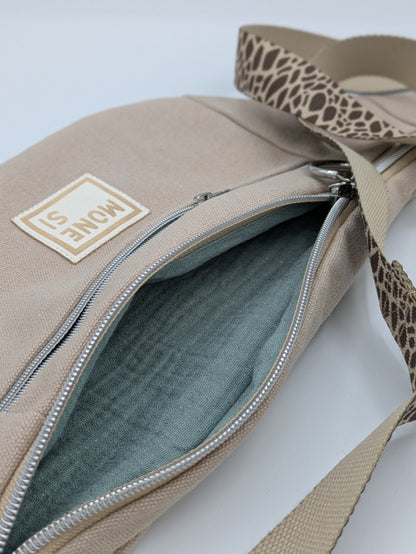 Sac Banane en Toile Beige