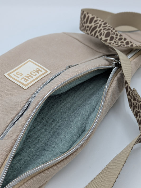 Sac Banane en Toile Beige