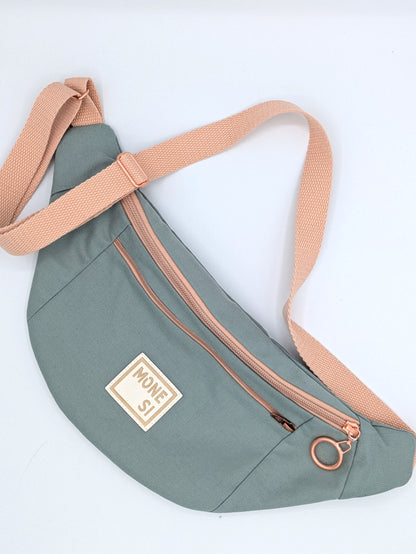 Sac Banane en Toile Vert Argile