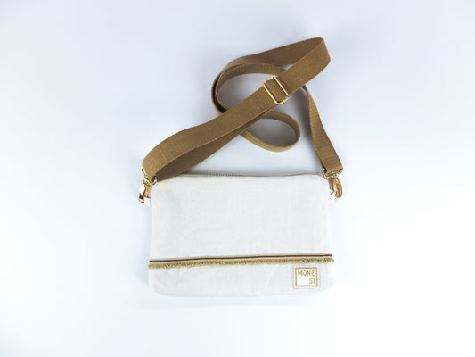 Sac pochette blanc cassé